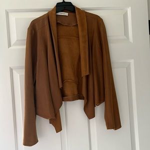 Faux Suede Short Jacket By Yahada